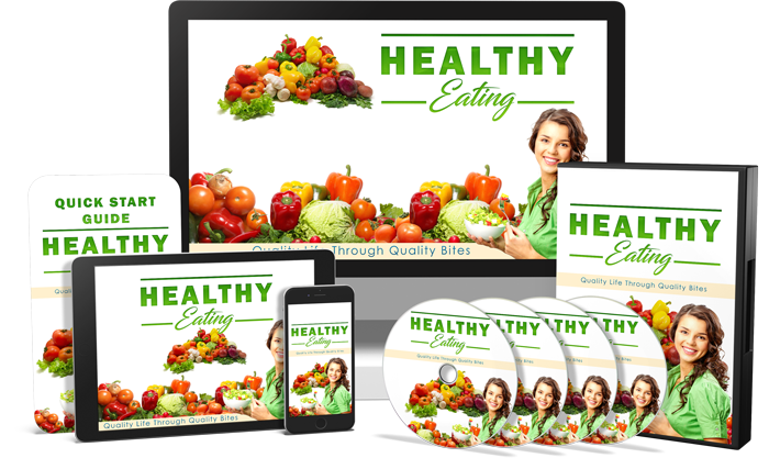 Healthy – Eating – 8 Videos + 8 Audios + 4 ebooks