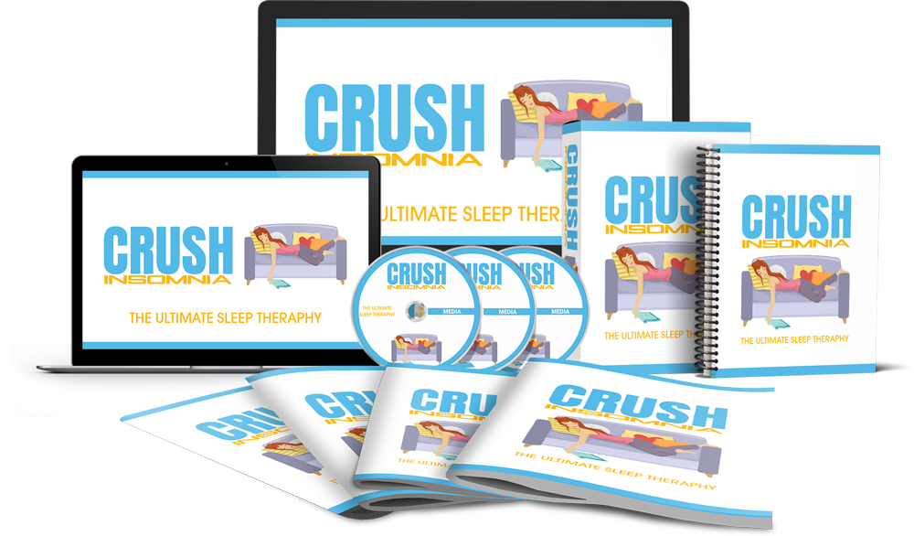 Crush Insomnia: The Ultimate Sleep Therapy  – 8 Videos + 8 Audios + 4 ebooks